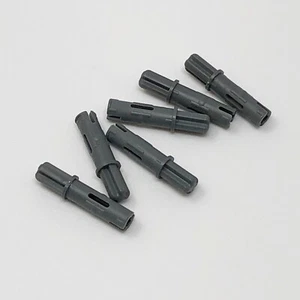 11214 LEGO Technic Axle Pin 3L w Friction Ridges Lengthwise DARK BLUISH GRAY (6) - Picture 1 of 1