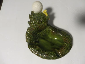 Vintage 1973 Golfball und Tee grün Aschenbecher - Bild 1 von 5