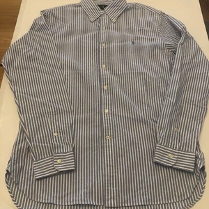 Ralph Lauren Womens Blue Striped Shirt Size 16 - Picture 1 of 6