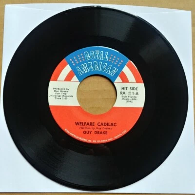 GUY DRAKE Welfare Cadilac/Keep Off My Grass 45 7" COUNTRY Vinyl Record 1970 Foto 1 de 2