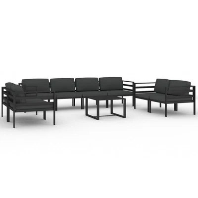 7 Piece Modular Garden Sofa Set with Cushions in Anthracite vidaXL - Image 1 of 4