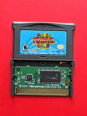 Mario Pinball Land Game Boy Advance Nintendo GBA Auténtico Guarda Aventura Foto 1 de 4