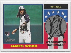 2025 Topps Heritage '76 Player Icons Holographic #76PI16 James Wood RC - Picture 1 of 2