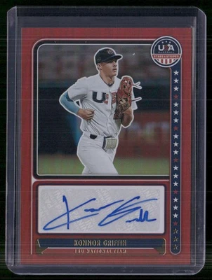 2024 Panini Stars & Stripes USA Baseball #NTS-KG Konnor Griffin auto Red/99 - Image 1 of 2
