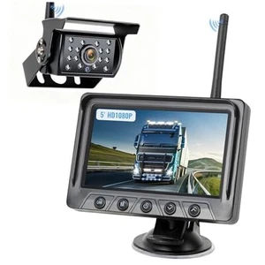RV Backup Camera Wireless 1080P Rear View IR Night Vision Camera and 5"  - Picture 1 of 8