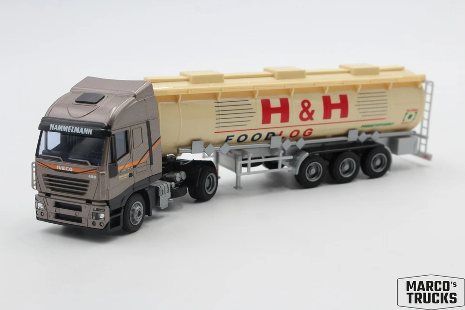 AWM Iveco Stralis tank semi-trailer truck "H&H Foodlog Hammelmann" 1:87 /AW3186 - Image 1 of 1