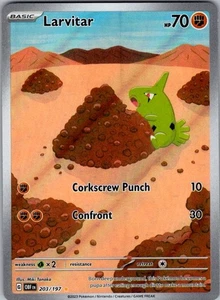 Larvitar Illustration Rare SV03: Obsidian Flames 203/197 NM - Bild 1 von 1