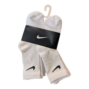 BBC-1 Nike Boys Crew Socks 6 Pack Youth 5-7 White - Picture 1 of 2