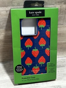 Kate Spade New York Phone Case for Apple iPhone 15 Pro Max w MagSafe-Strawberry - Photo 1 sur 1