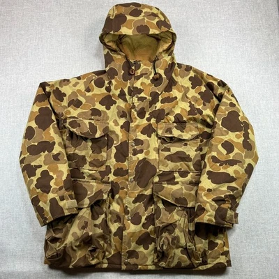 Vintage 90s Cabela's Gore-Tex Duck Camo Hunting Parka Men L USA Made Frog Skin - Image 1 of 4