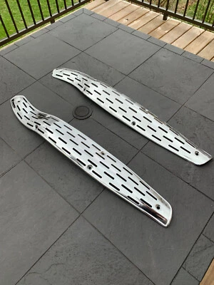 1965-67 YAMAHA 250 YDS3C большой медведь скремблер OEM выхлопные экраны новый из старых запасов - Изображение 1 из 4