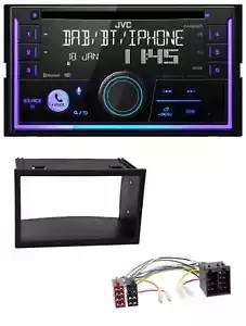JVC MP3 USB 2DIN DAB Bluetooth CD Autoradio für VW Golf 4 Polo T4 Fox Passat ISO - Bild 1 von 8