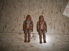 Vintage Original STAR WARS Figure 2 chewbacca figures w defects