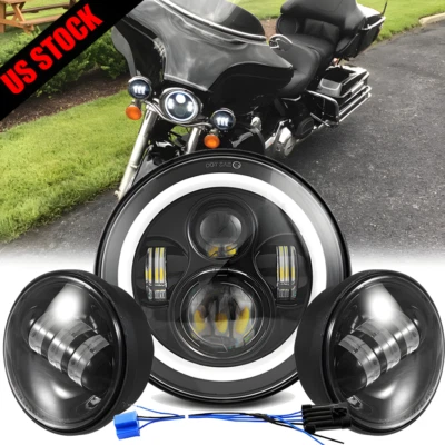 Faro LED y luz antiniebla Halo 7" para Harley-Davidson Electra Glide Ultra Classic Foto 1 de 4