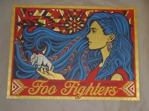 Foo Fighters Oklahoma City Poster Druck Gig Art SIGNIERT Todd Slater 2021 OKC - Bild 1 von 4