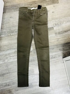 H&M Girls Size 11-12 Super Stretch Skinny Fit Hunter Green Pants - Picture 1 of 5