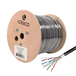 Cat5e abgeschirmtes Kabel 1000 Fuß STP/FTP Ethernet Netzwerk direkte Bestattung blankes Kupfer - Bild 1 von 5