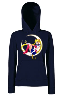 Youth Designz Damen Hoodie Sailor Moon Pullover Print Logo Anime Manga Cartoon