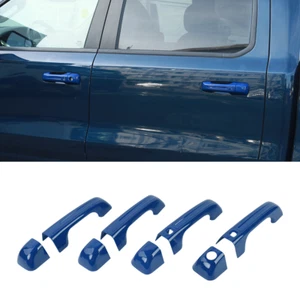 For 2019-2024 Dodge Ram 1500 4 Door Blue Door Handle COVERS W/ KH W/ 2 SMTKH - Bild 1 von 9