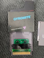 MINT Gyromite 5 screw Nintendo Game & Manual w/ Famicom to NES adapter converter