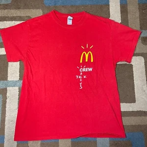 McDonalds Cactus Jack Travis Scott Employee Shirt Size Large - Picture 1 of 5