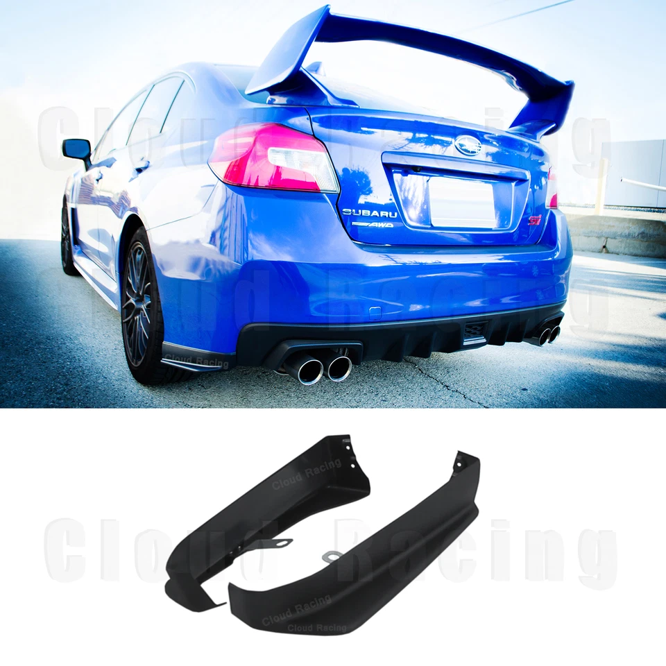 1 par para 15-21 Subaru WRX STI parachoques trasero delantales tapa de espatas estilo ST uretano Foto 1 de 4