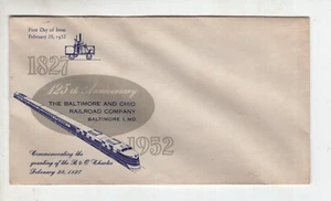 Baltimore and Ohio Railroad Company First Day of Issue Envelope 1952 NOT POSTED - Picture 1 of 2