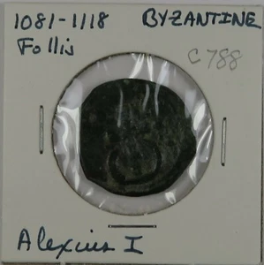 C788 Turkey, Byzantine, AE Follis of Alexius I, 1081-1118, Constantinople Mint D - Picture 1 of 4
