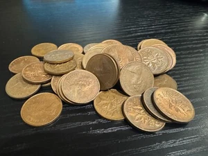 1979 CIRCULATED CANADA SMALL CENT FULL ROLL 50 COINS - Picture 1 of 1