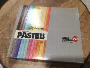 Vintage Alphacolor 24 Square Pastels by Weber Costello 102-004 NON-TOXIC. New. - Picture 1 of 2