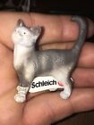 Schleich 13122 Katze grau-weiß, stehend – mit Fähnchen 1998 – 2008👍🏻TOP