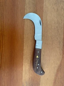 Hawkbill Skinning Tranchete Pocket Knife Stainless Blade 2.3" - From Spain - Picture 1 of 13