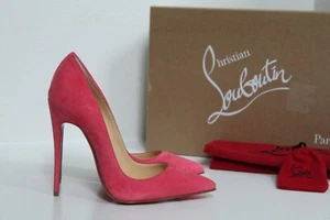 sz 8 / 38.5 Christian Louboutin So Kate Pink Suede Classic Pointed Toe Pump Shoe - Picture 1 of 10