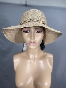 INC  Marled Chain Floppy Hat, Natural - Picture 1 of 4