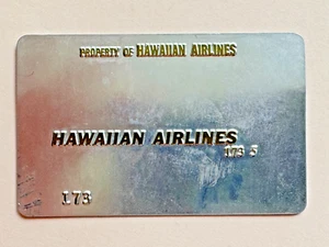 Vintage Hawaiian Airlines Ticket Validation Plate - Picture 1 of 2