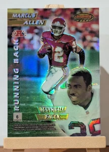 Rare 1996 Bowman's Best Mirror Refractor Marshall Faulk / Marcus Allen 1:96 odds - Picture 1 of 2