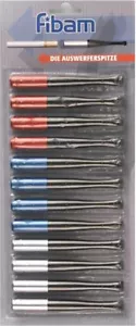 1x Fibam Zigarettenspitze 11 cm - 3 Farben (Rot/Blau/Chrom) / Auswerfer / Filter - Picture 1 of 3