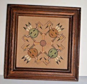 Indianer Navajo Sandmalerei Kunst Wirbelnder Mond - Bild 1 von 13