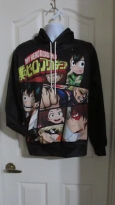 My Hero Academia Hoodie Casual Sweatshirt Pullover Jacket Black Anime - Picture 1 of 6