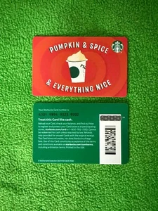 Starbucks CANADÁ EXCLUSIVO PUMPKIN Spice & Everything Bonito TARJETA DE REGALO RECARGABLE - Imagen 1 de 1