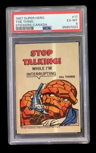 1967 marvel super hero #17 thing rc; 1st appearance sticker PSA 6 (POP 1, 0^) - Picture 1 of 3