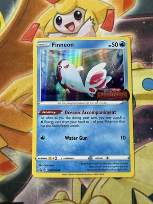 Finneon SWSH240 Sword & Shield Prerelease Black Star Promo Holo Pokemon Card NM - Image 1 of 2
