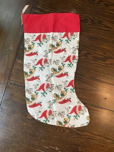 Vintage Weihnachtsstrumpf mit Welpen und Kätzchen - Bild 1 von 4