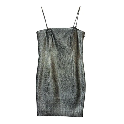 Worth New York Mini Dress Women's Size 2 Metallic Silver Strapless Side Zip - Image 1 of 4