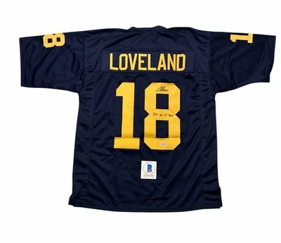 Colston Loveland Signed Jersey Michigan Wolverines Auto “3-0 v Little Bro” - Image 1 of 2
