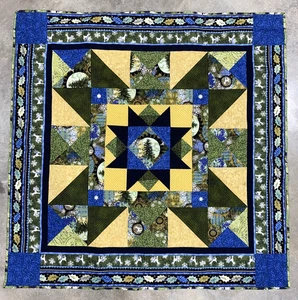 Handgefertigte Decke Wandbehang Winter Weihnachten Perlen verziert 42" Quadrat - Bild 1 von 7