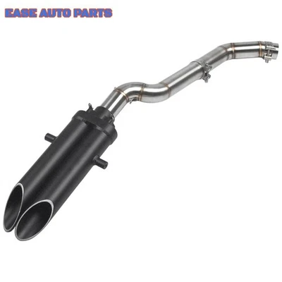 Kit de silenciador de tubo de escape duplo e tubulação de link médio para Honda CBR1000RR 2004-2017 - Imagem 1 de 4