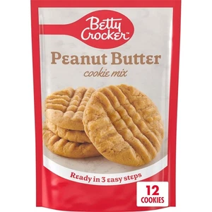 Betty Crocker Mezcla de galletas de mantequilla de maní, hace doce 7,2 onzas (paquete de 1)  - Imagen 1 de 9