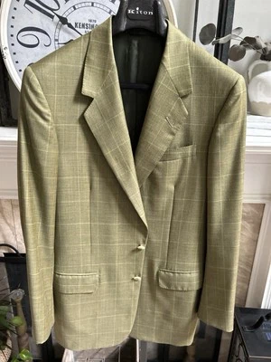 OXXFORD CLOTHES men's olive green plaid sport jacket coat 42L - Image 1 of 4