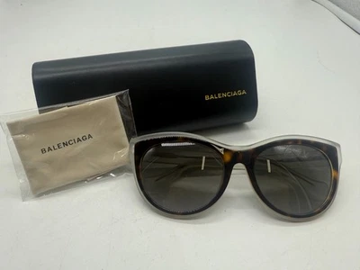 Balenciaga White/Brown BA 65 56B Cateye Sunglasses 56 - 18 - 140 - Image 1 of 4